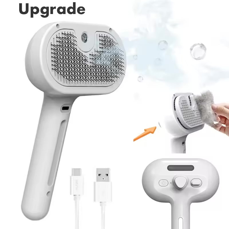 FurEase™ Self-Cleaning Pet Grooming Brush for Dogs & Cats