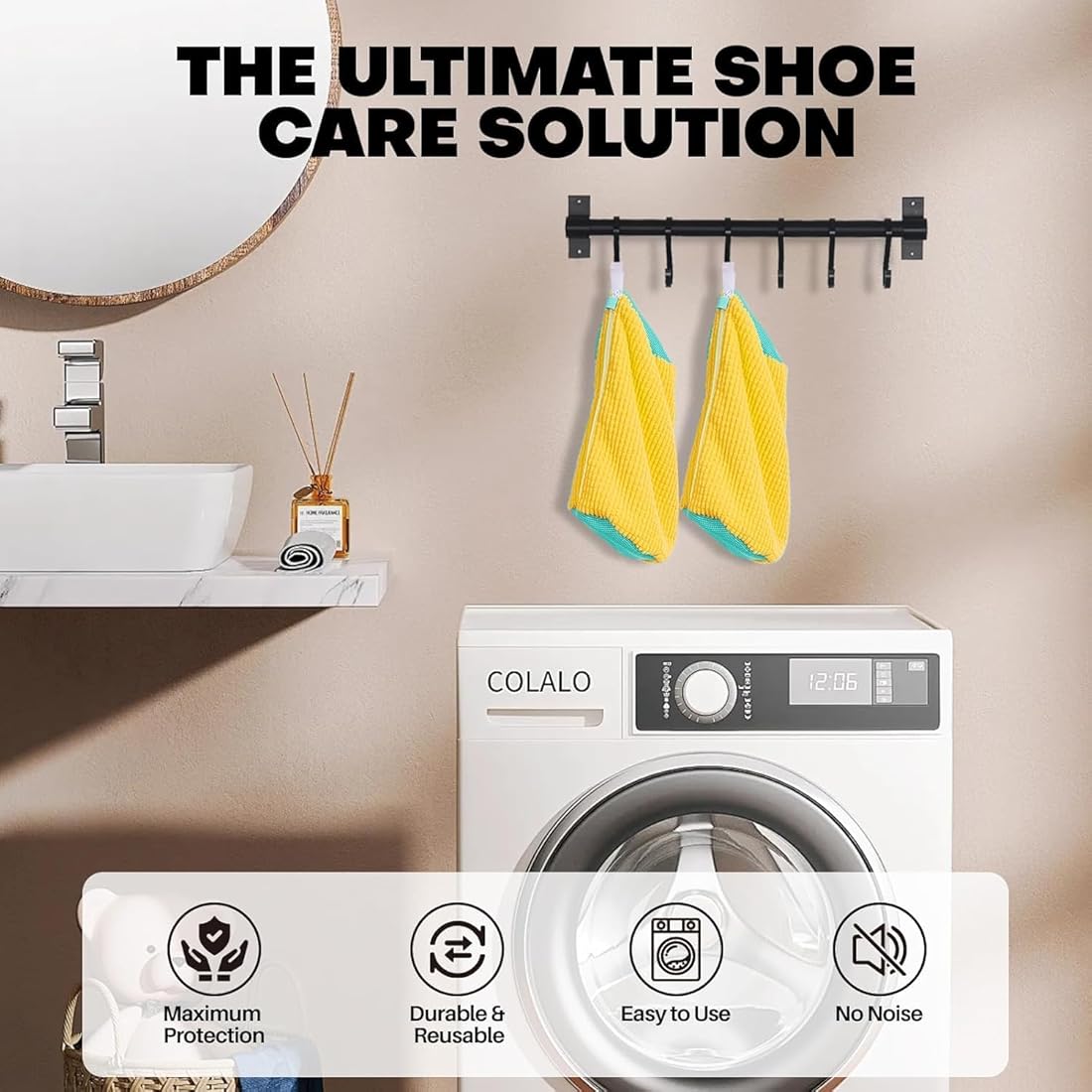 SOLESAFE™️ Shoe Wash Bag – Machine Wash Your Sneakers Like a Pro!