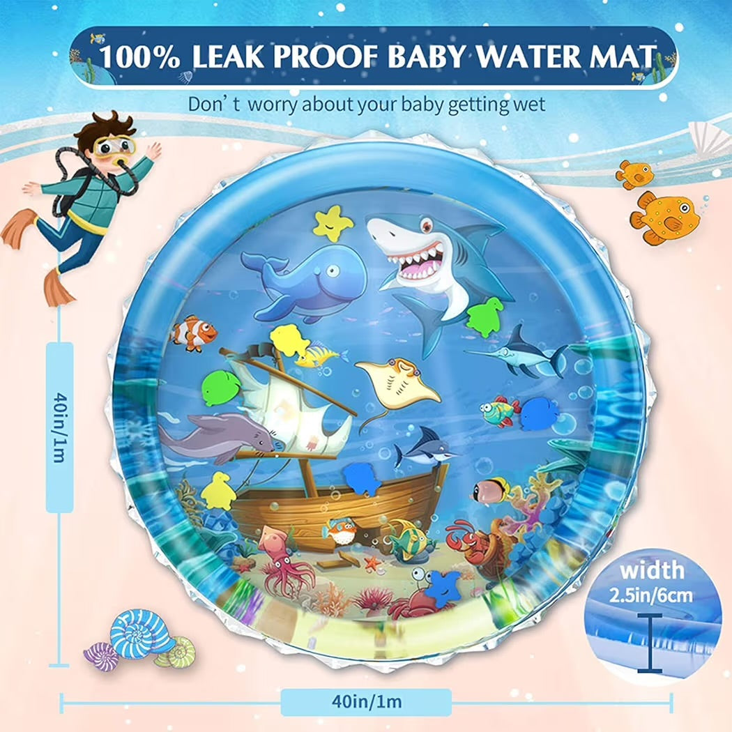 Round water mat for babies