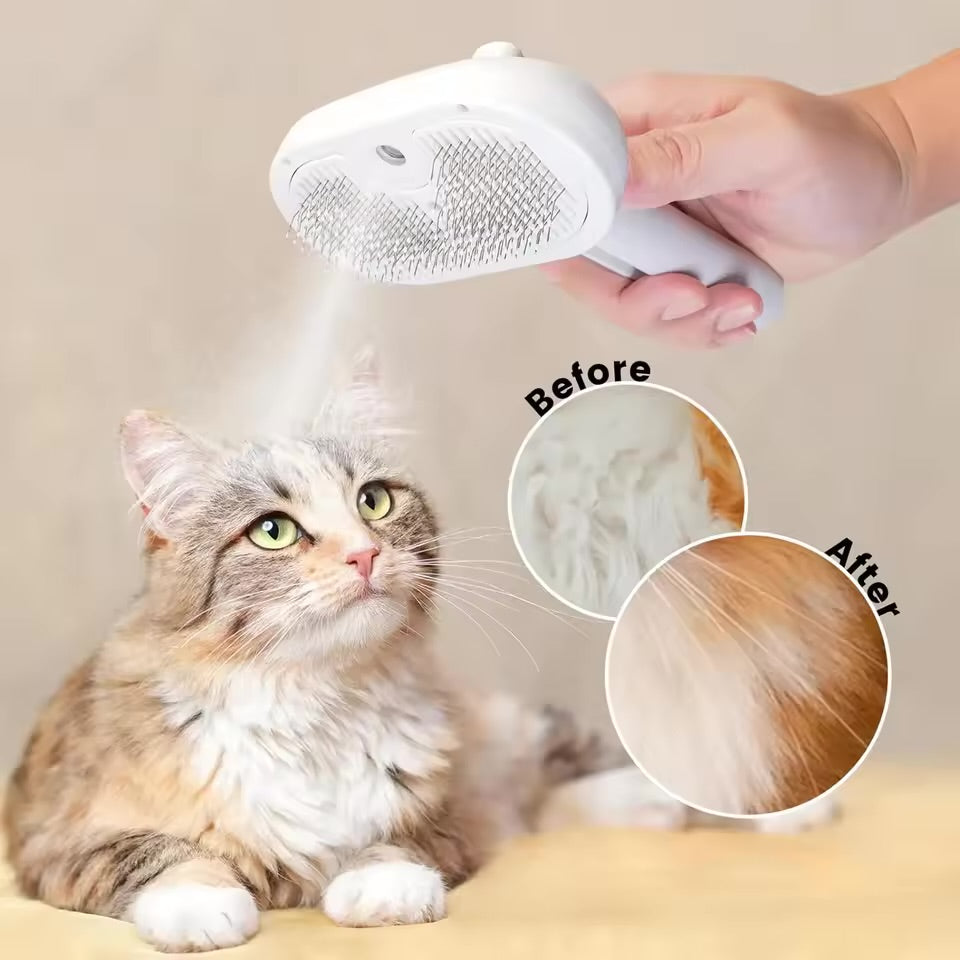 FurEase™ Self-Cleaning Pet Grooming Brush for Dogs & Cats