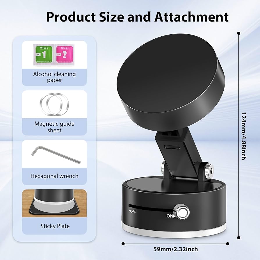 MagGrip™ SuctionLock Pro | 360° Magnetic Phone Mount