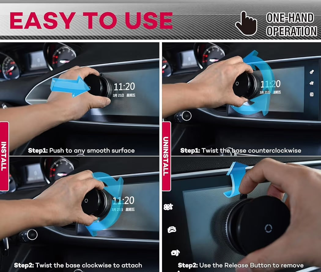 Vaccum cup phone holder