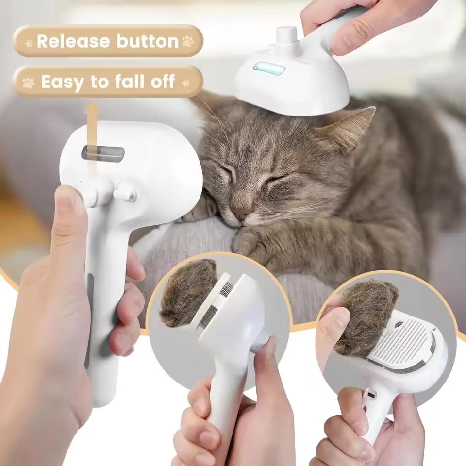FurEase™ Self-Cleaning Pet Grooming Brush for Dogs & Cats