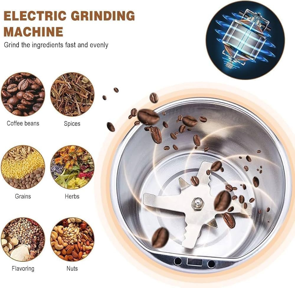 Grindora™️ Mini Electric Coffee and Spices Grinder