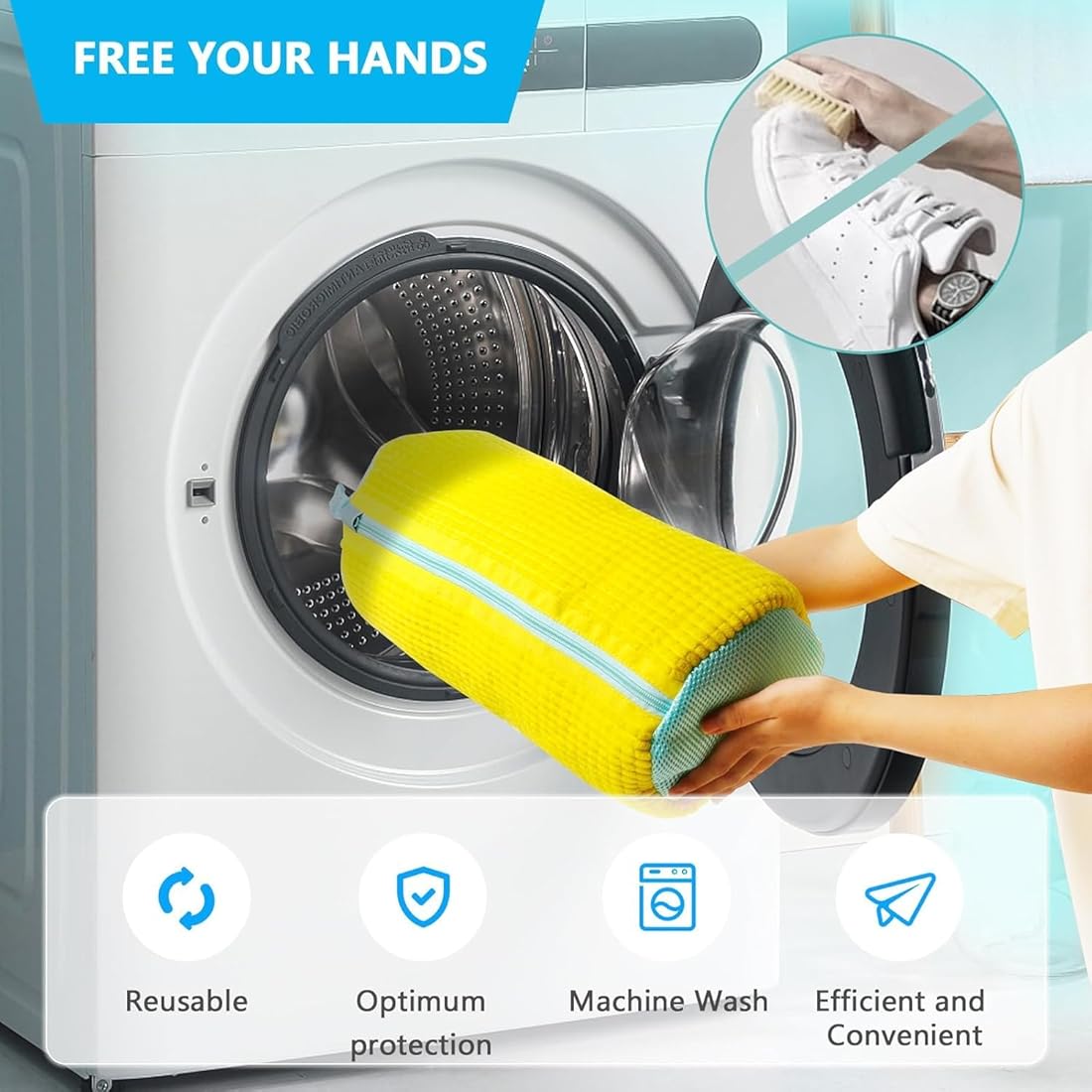 SOLESAFE™️ Shoe Wash Bag – Machine Wash Your Sneakers Like a Pro!