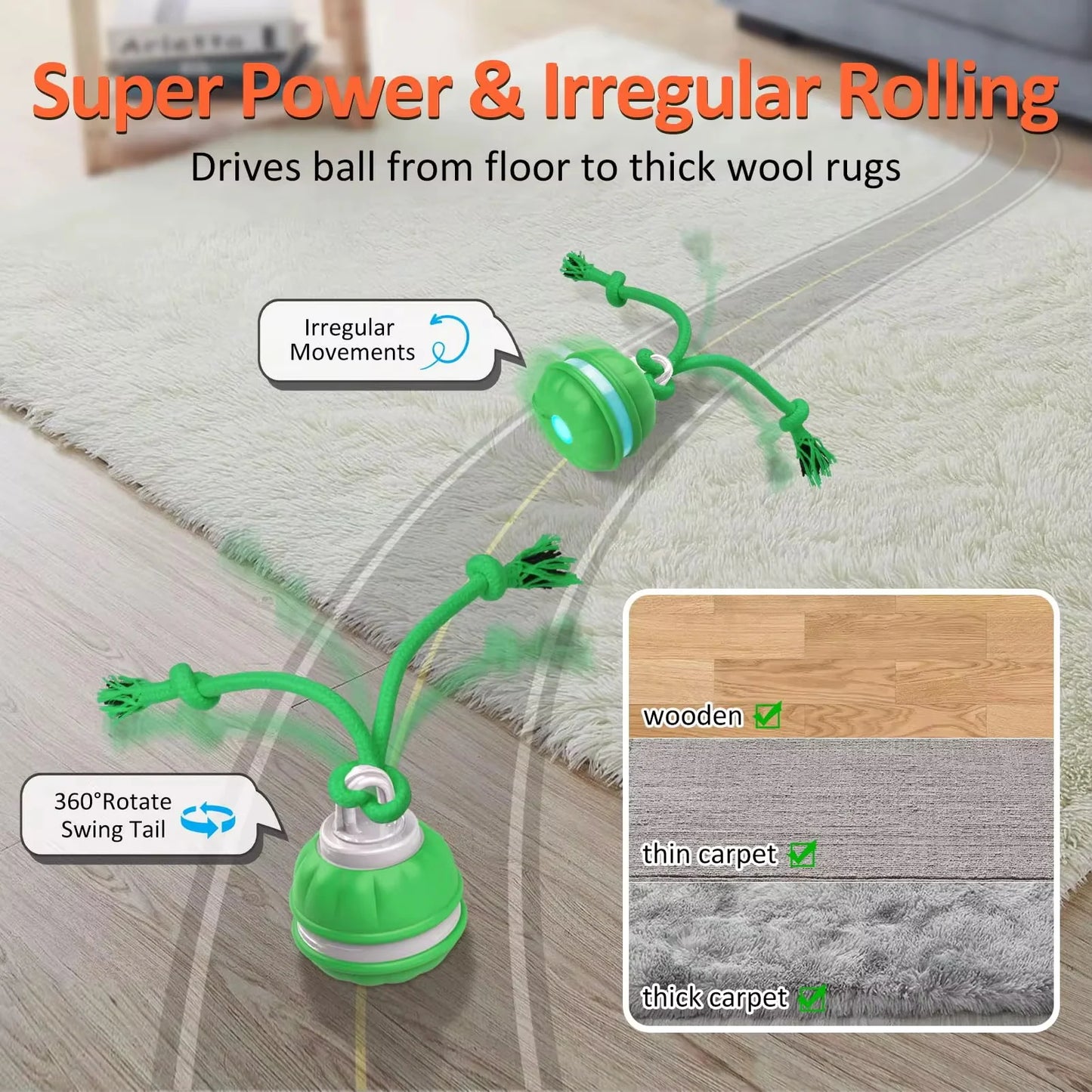 TurboTug™ Automatic Rope Ball – Smart Play Toy for Dogs