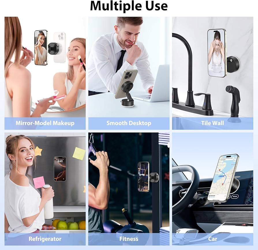 MagGrip™ SuctionLock Pro | 360° Magnetic Phone Mount