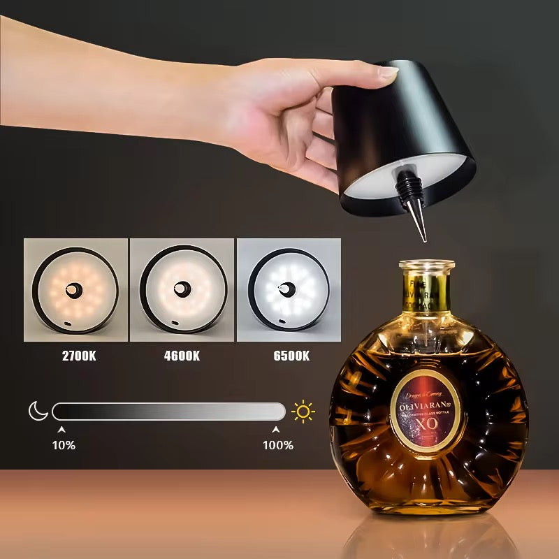 LED Wireless Bottle Lamp – Rechargeable Wine Bottle Light
