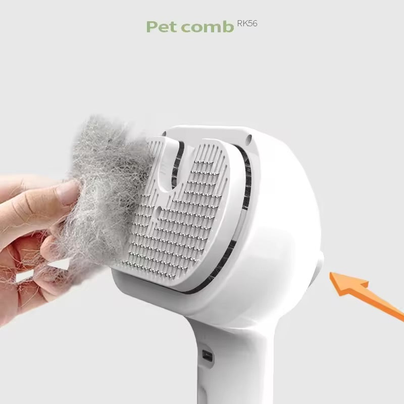 FurEase™ Self-Cleaning Pet Grooming Brush for Dogs & Cats