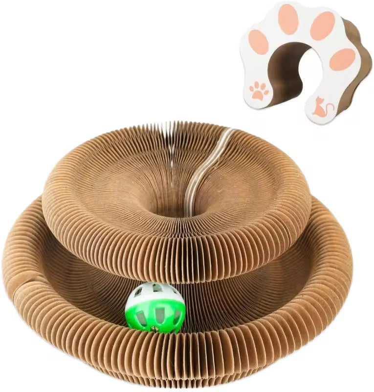 HoneycombMaze™ 2-in-1 Cat Scratcher & Ball Toy
