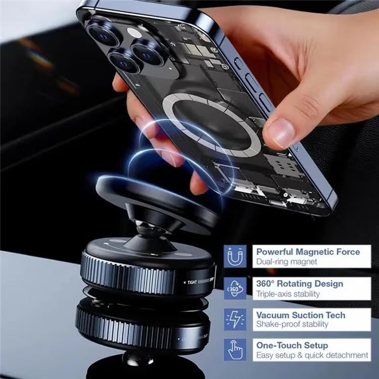 Vaccum cup phone holder