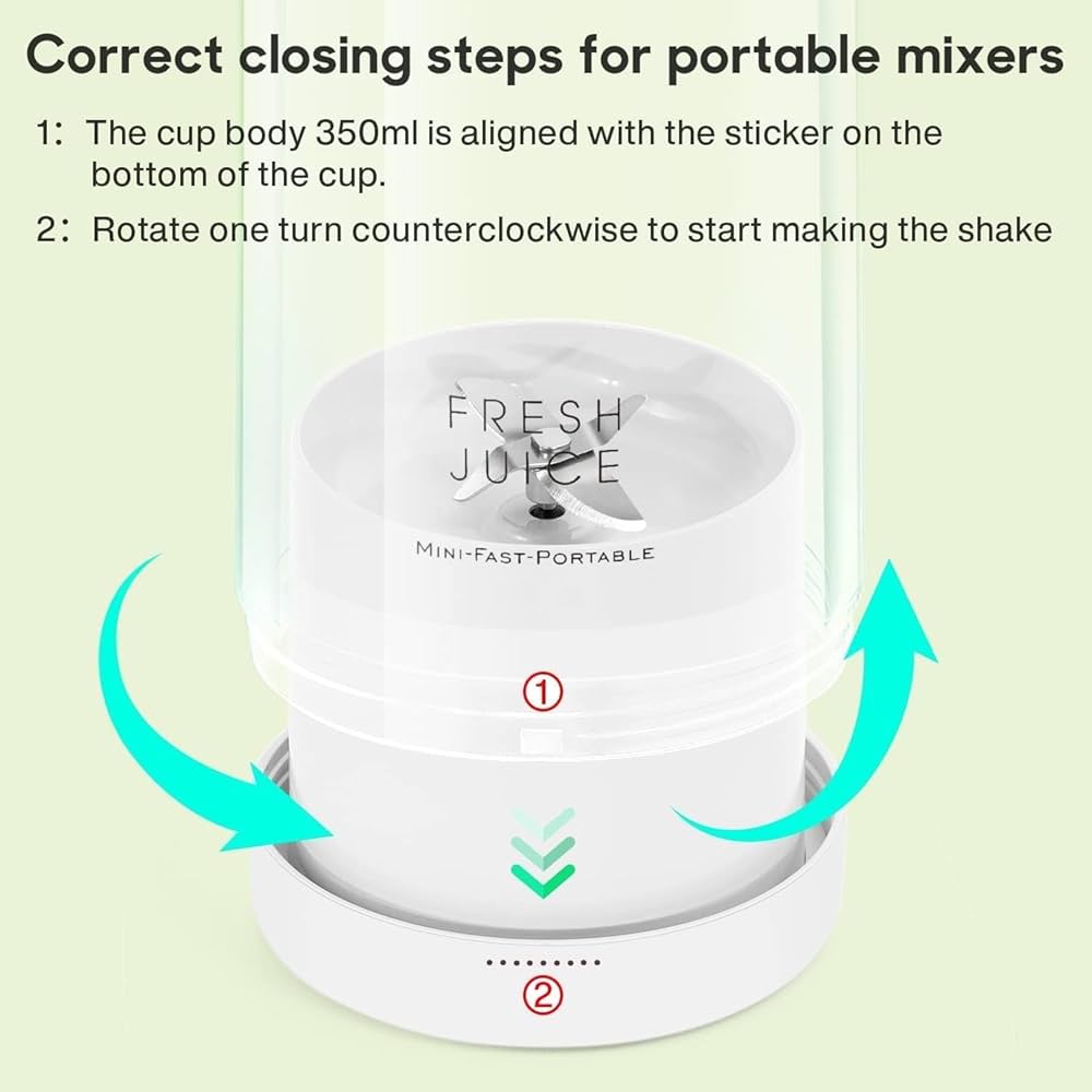 Blendora™ – The Portable Mini Juicer (350ml Glass Bottle)