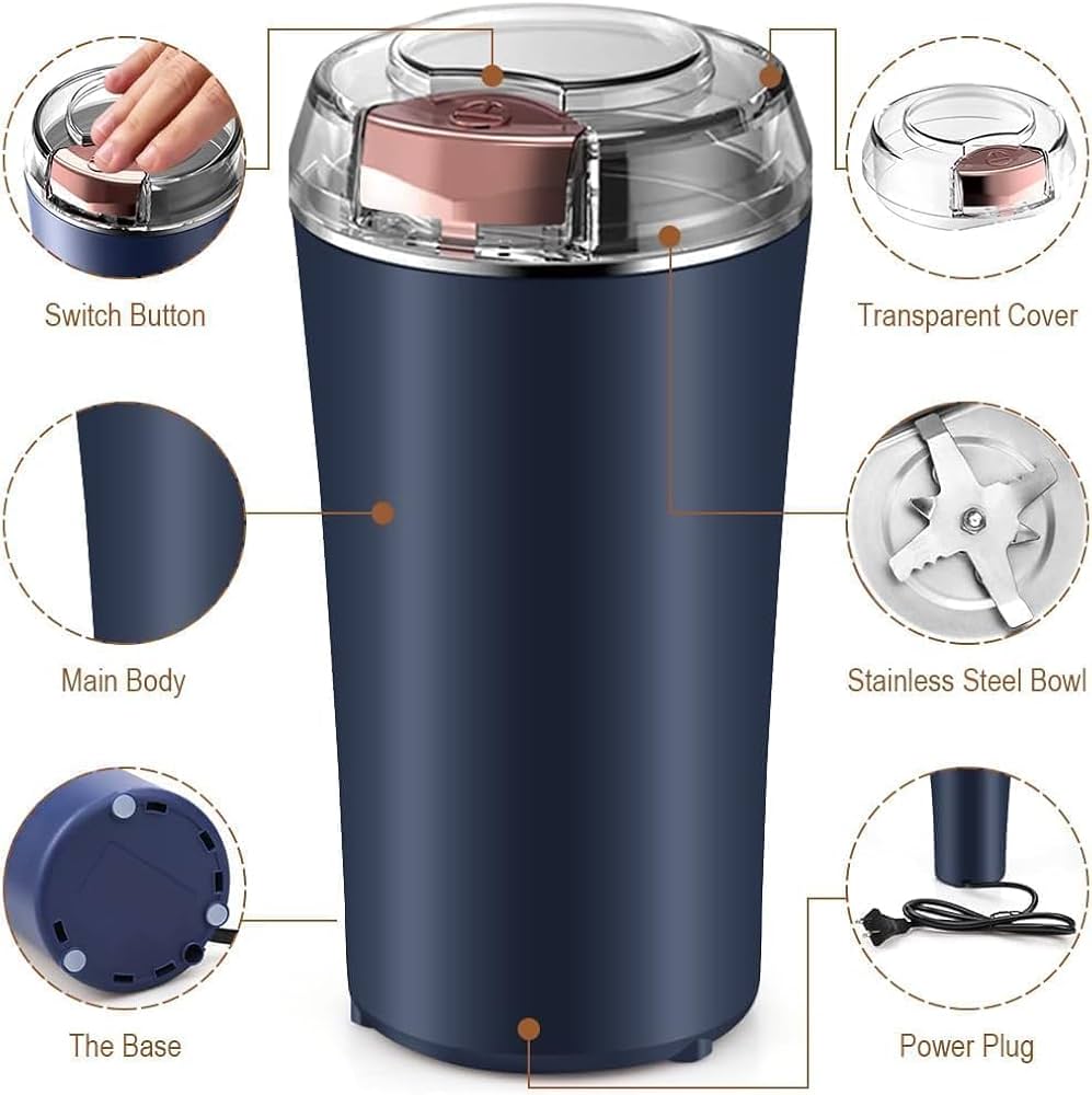 Grindora™️ Mini Electric Coffee and Spices Grinder