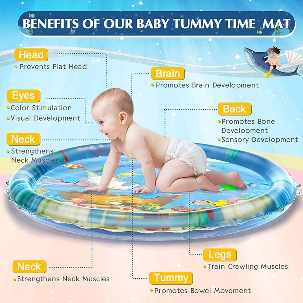 Round water mat for babies