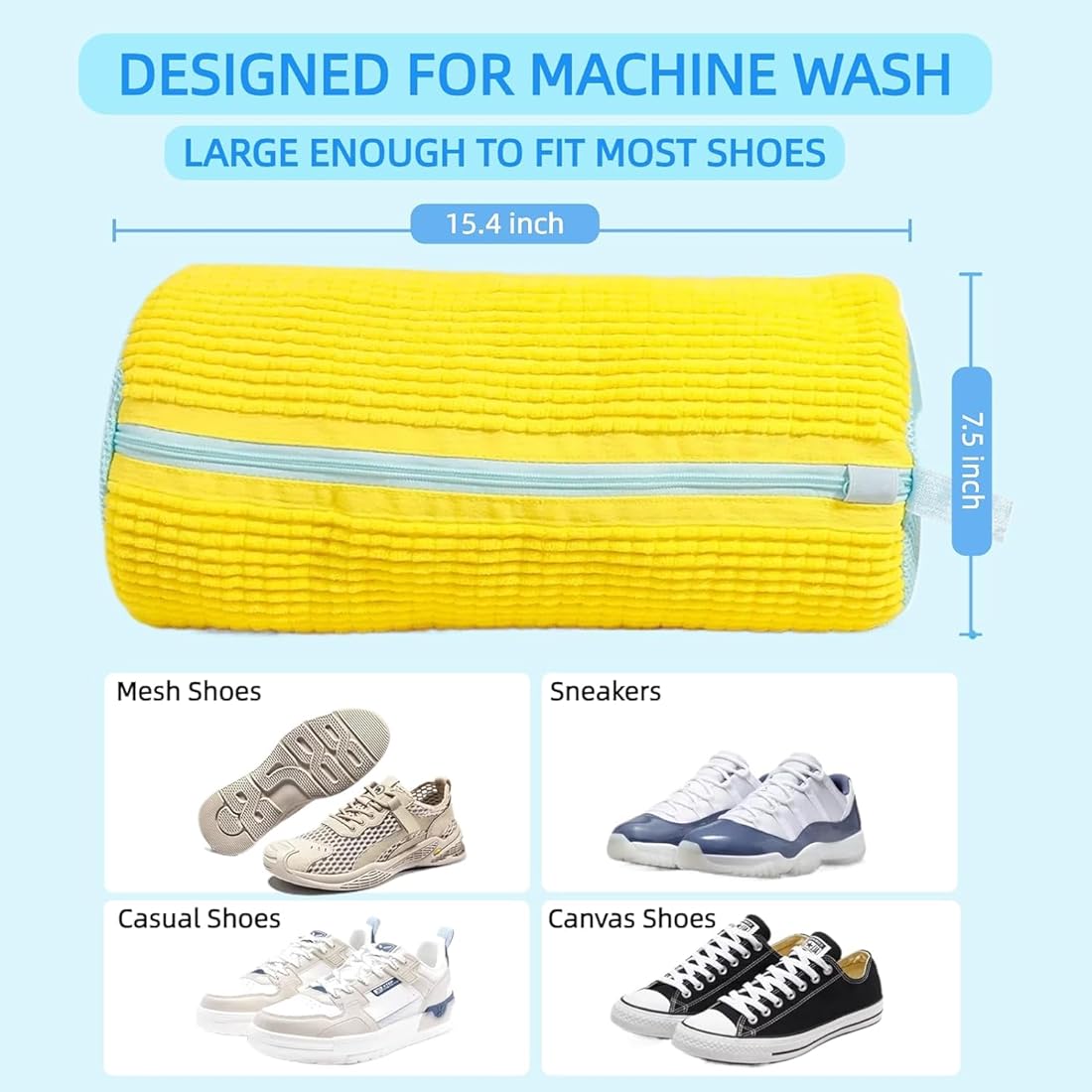 SOLESAFE™️ Shoe Wash Bag – Machine Wash Your Sneakers Like a Pro!