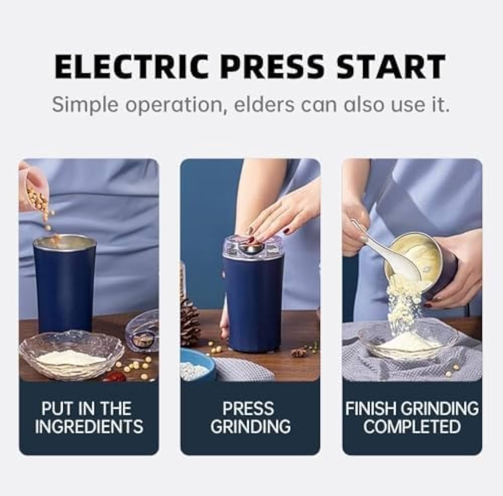 Grindora™️ Mini Electric Coffee and Spices Grinder