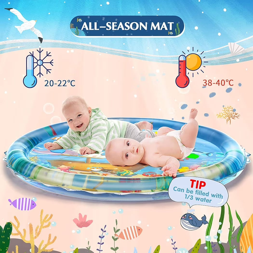 Round water mat for babies