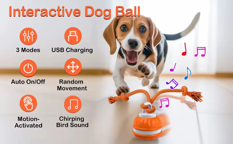TurboTug™ Automatic Rope Ball – Smart Play Toy for Dogs