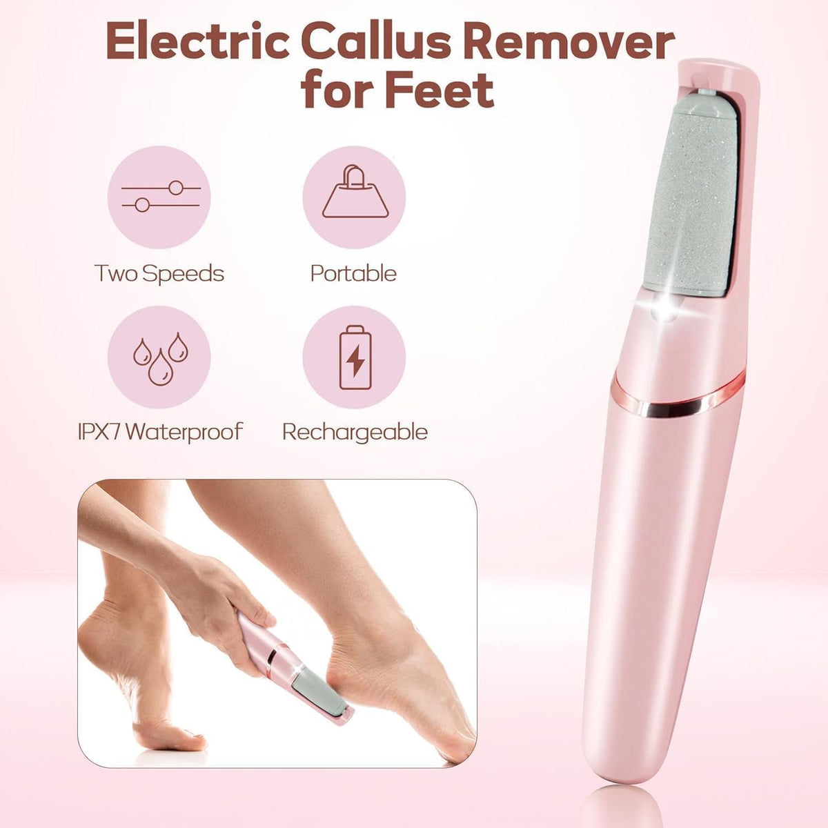 Flawless Pedi™ Electric Foot File & Callus Remover
