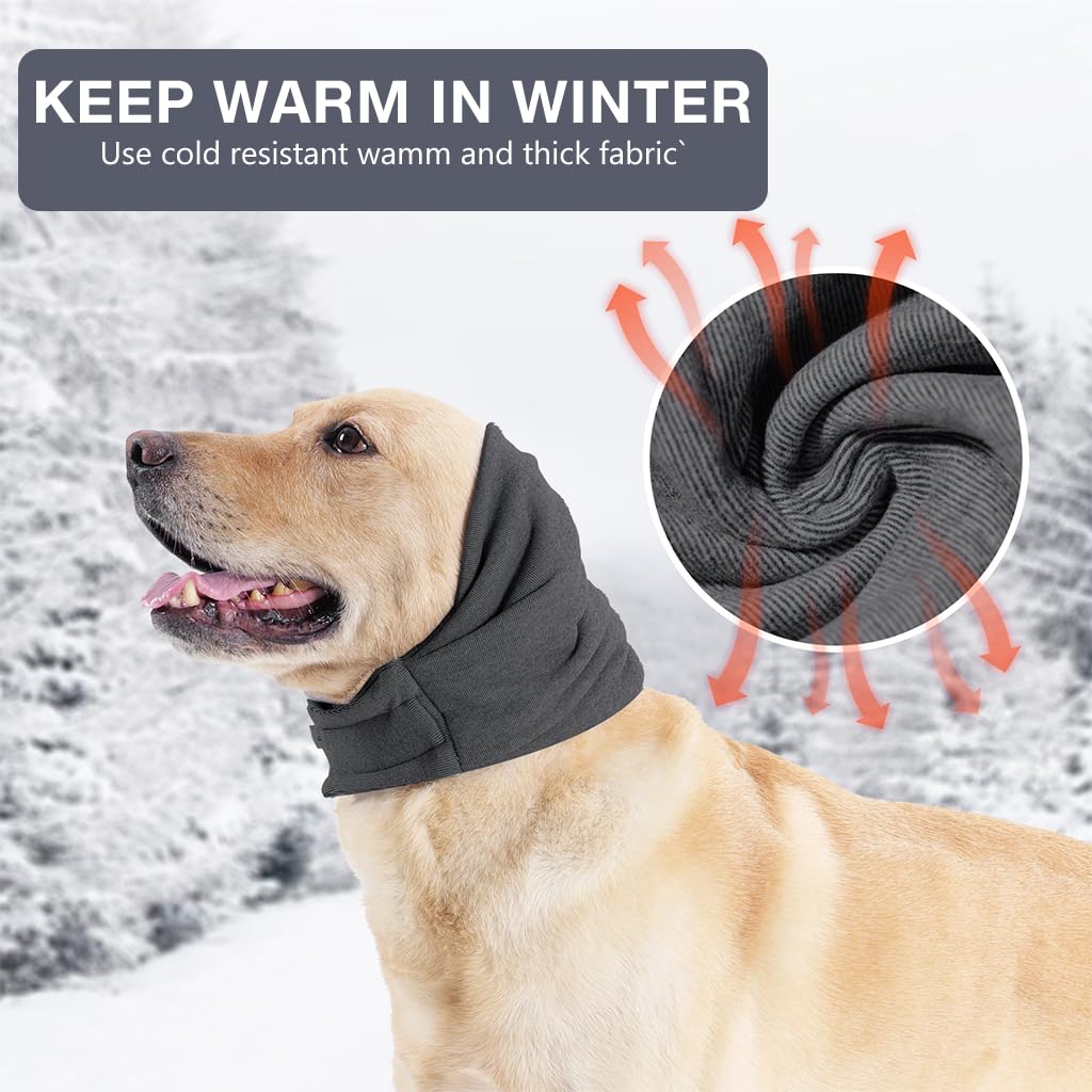 Dog Ear Muffs Hoodie, Noise Protection, Adjustable Headwear 35-48CM (Pack of 2)