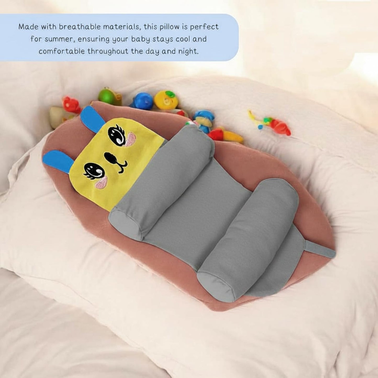 BabyNest™ Sleeping Support Pillow with Side Rollers