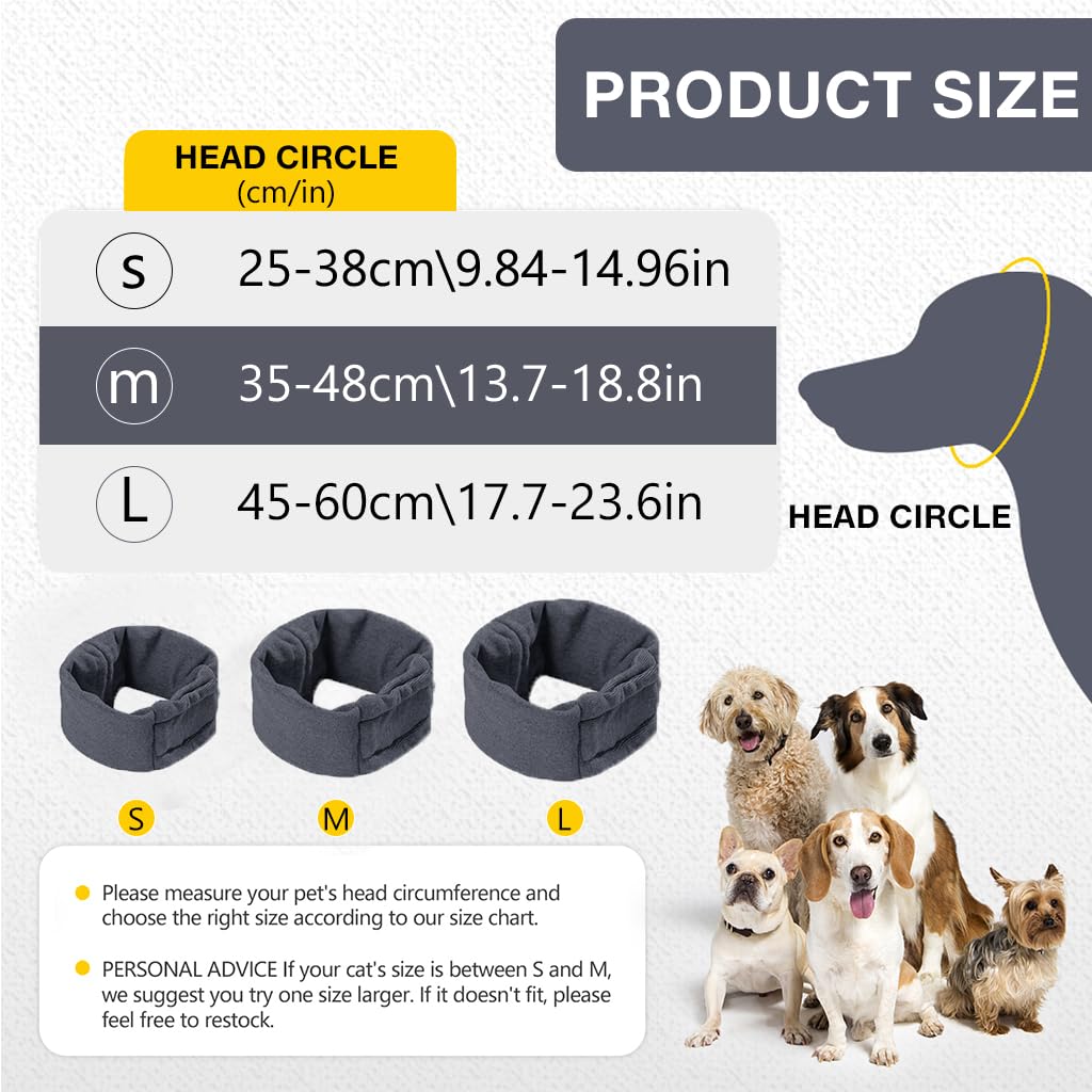 Dog Ear Muffs Hoodie, Noise Protection, Adjustable Headwear 35-48CM (Pack of 2)