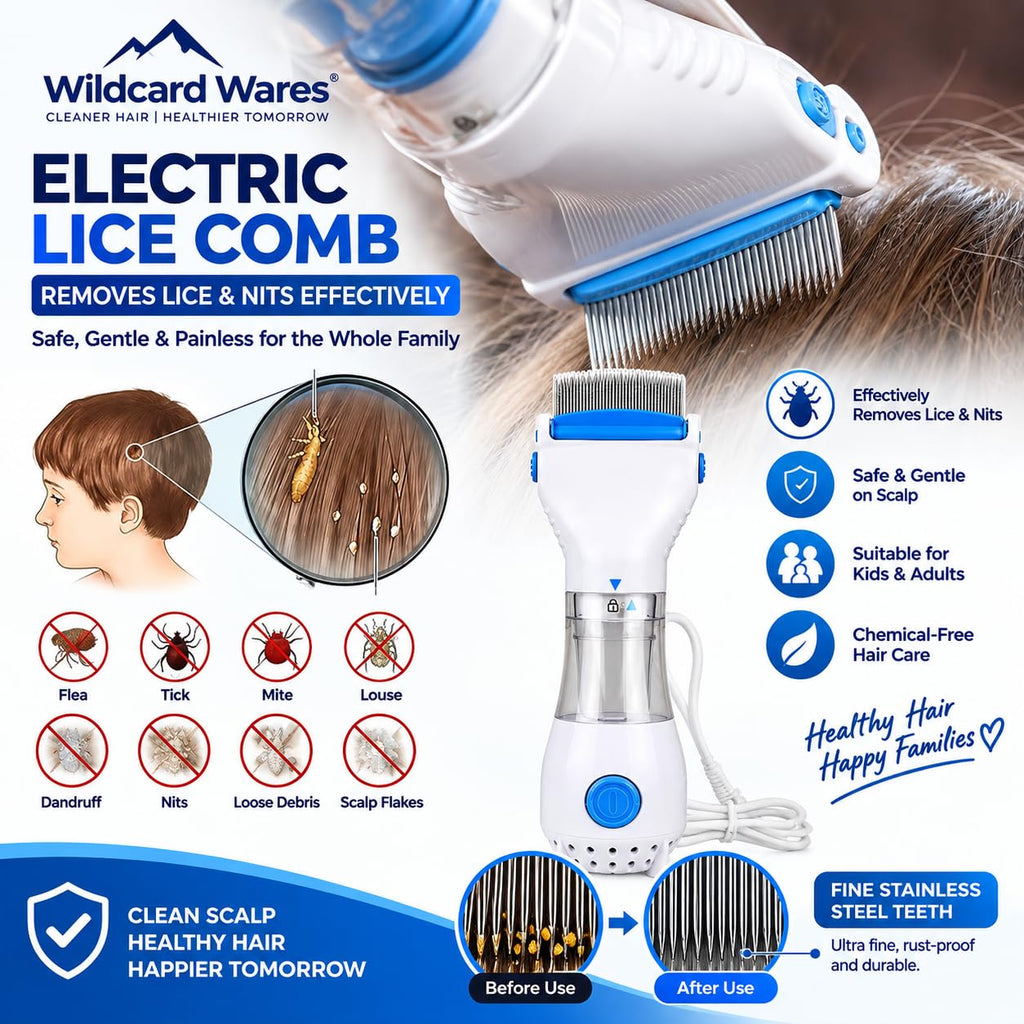 Electric Lice Vacuum Removal Comb