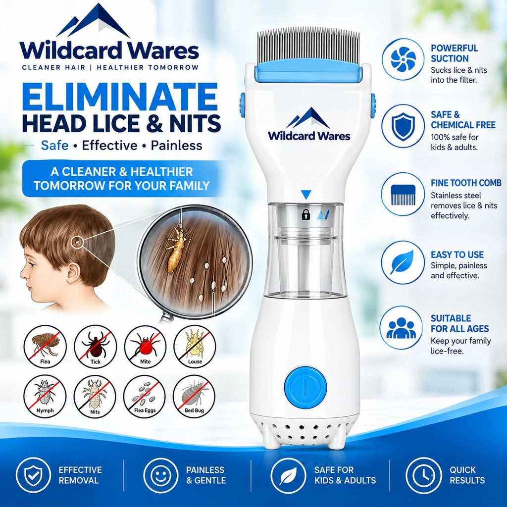 Electric Lice Vacuum Removal Comb