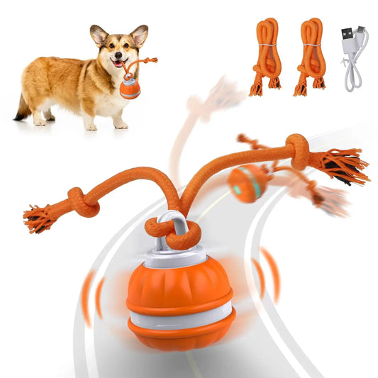 TurboTug™ Automatic Rope Ball – Smart Play Toy for Dogs
